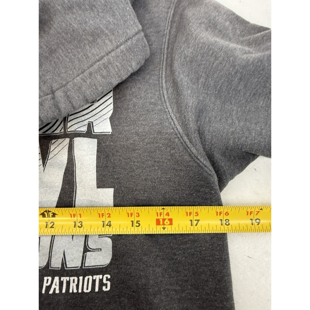 Fanatics Gray New England Patriots Super Bowl LI Champions Hoodie Size Medium - Picture 6 of 6